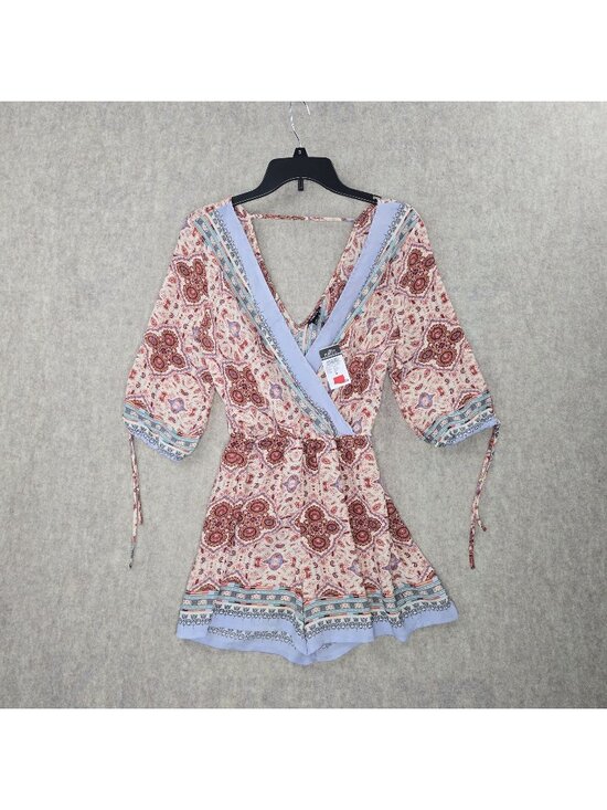 Rue21 Pants - Rue21 Womens Boho Paisley Print Romper Beige Multicolor Small Lightweight